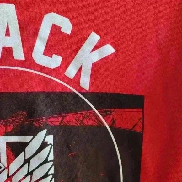 Sword Attack Titan Logo Men's T Shirt Atack on Titan Size M Red Short Sleeve - Picture 8 of 10